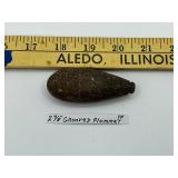 2 7/8' GROOVED HARDSTONE PLUMMET FROM TENNESSEE