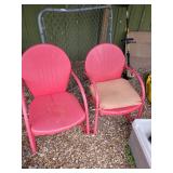 (2) Vintage metal chairs