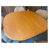 Kitchen table and rolling chairs