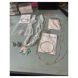 5 pairs of earrings, 1 ring, 2 Necklaces