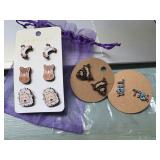 5 Sets of Earrings - Farm themed
