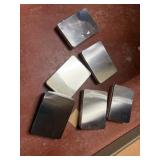 6 metal organizing boxes, 6.5 x 4.5' some have