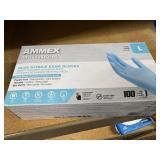 ammex large 100 ct blue exam gloves
