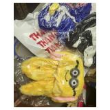 4 childrens novelty hats. ears flop when press the