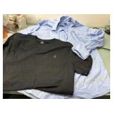 mens medium button up shirt & small champion