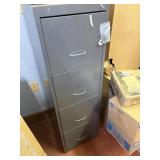 4 Drawer Gray File Cabinet w/ keys
