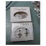 Cross Earrings & Tree of Life Necklace