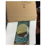 turqoise ceramic wall mirror 10' round