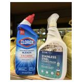 1 bottle stainless steel cleaner/polish, 1 clorox