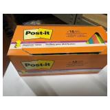 post it notes 18 pads accordian, 90 sheets, 3x3'