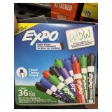 expo markers, 36ct dry erase markers various
