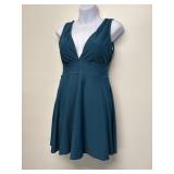 Women's Medium 1-Piece Swim dress A'Image Blue