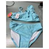 Girl's 7/8 Children's Place 2 piece blue bikini