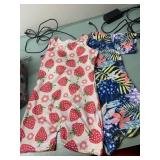 Girl's size 6 Strawberry & 7/8 tropical swim suit