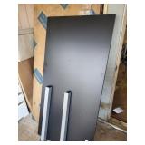 Black Table/Desk Top with 2 metal legs