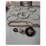 Bangle bracelets and costume jewelry