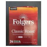 24 Folgers coffee k-cups medium roast 3/26 exp