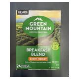 24 k-cups Green mt breakfast blend 12/27