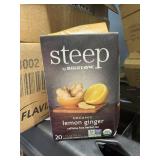 6 packs 20 ct Steep lemon ginger tea bags exp 8/28