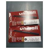 24 Uniball BLUE fine point pens