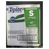 500 Ziploc Sandwhich Bags