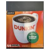 44 Dunkin k-cups Decaf Medium Roast exp 8/26