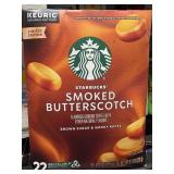 starbucks kcups smoked butterscotch 22ct 5/26exp