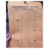 100 brown envelopes 10'x 13'  interdept, delivery