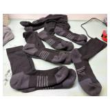 6 pr black mens crew socks