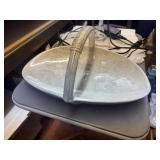 opal color ceramic basket 14' x 9'