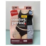 3pr womens size 5/Small bikini HANES ComfortPeriod