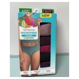 6pr womens size 5 small ribbed bikinis FRUIT/LOOM