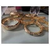 7 Gold tones Bangle Bracelets