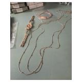 Pink Toned Watch, Necklace, Bracelet