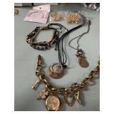 2 Necklaces, 2 Bracelets, & 3 Pairs Earrings
