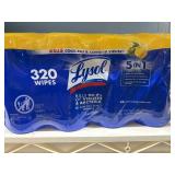 lysol wipes 4 pk , 2 are  dented on side
