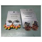 Candy Corn and Jack-O-Lantern Earrings