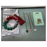 Keychain w/ tassel and H & L monogram charms