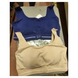 2 Women's 2XL sports Bras Blue/Nude