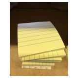 11 pads, 3'x3', lined post it notes yellow