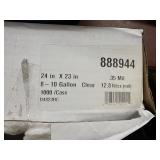 approx, 1,000 trash bags 8 to 10 gallon@ box