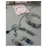 Blue & Purple gem set of Costume jewelry