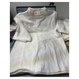 3 Women's Medium Whie 3/4 sleeve shirts