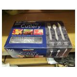360 pc crystal clear cutlery fork, knives, spoons