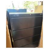 New - Black Lateral File Cabinet 36' w/ keys