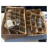 5 mugs, 25 drinking glasses all with