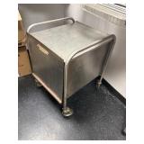 Metal Serving Cart with apx 100 cream coffee mugs