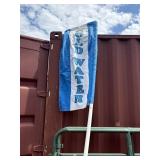 COLD WATER flag on pvc pole