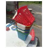 15 plastic baskets 8' x 7' deep