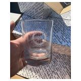 44 heavy bottom drinking glasses, rotary
